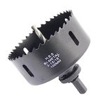 3.94inch Hole Saw, LAIWEI 100mm Hole Cutter with A2 Heavy Duty Mandrel, 4341 Drill Bit,Cutting Depth 38mm,for Drilling Holes in Wood, Aluminium Profiles, PVC and Metal Pipes (3-15/16")