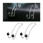 TSUGAMI Strawberry Car Decor Hooks, 2 Pack Bling Diamond Seat Back Organizers, Auto Headrest Storage Hangers Hooks for Purse Handbag Clothes Grocery, Universal Car Accessories for Women (Black)