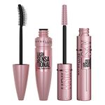 Maybelline New York Mascara Ultimate Duo, Includes Lash Sensational Volumizing and Thickening Mascara 01 Very Black & Lash Sensational Sky High Lengthening Mascara with Lightweight Buildable Formula