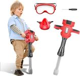 BELLOCHIDDO Kids Jackhammer Toy Drill - Kids Power Tools with Realistic Sound & Action - Toddler Construction Tools with Mask, Safety Goggles for Boys & Girls