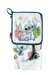 Mickey Minnie and Stitch Character Collection -3 Piece Set of Oven Mitts, Pot Holders, and Dish Towel - Kitchen Decor and Essential Accessories for Lilo and Stitch Fans (1, Stitch)