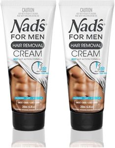 Nad's for Men Hair Removal Cream, Depilatory Cream for Chest, Back, Legs & Arms, 200ml (Pack of 2)