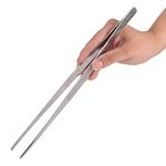 NJ Extra Long Tongs Aquarium Tweezers Set, Stainless Steel Straight Aquascaping Rust Resistant Tweezer for Fish Tank Aquatic Plants, Extra Long Tweezer :18" (46 cm) Long