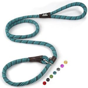 TwoEar 6FT Slip Lead Dog Leash, Heavy Duty Slip Leash for Dogs with Highly Reflective, Strong Rope Slip Leads No Pull Pet Training Leashes for Large Medium Dogs (1/2", Blue)