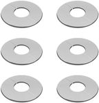 Stainless Steel Wall Split Flange 6PCS Round Escutcheon Plate Wall-mounted Water Pipe Cover Self-Adhesive Faucet Decorative Cover for 35mm Diameter Pipe