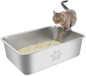 PWTAA Stainless Steel Cat Litter Bo