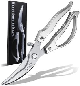Plys Poultry Shears Stainless Steel Robust Heavy Duty Kitchen Scissors Professional Sharp Meat Scissors for Chicken Bone Silver