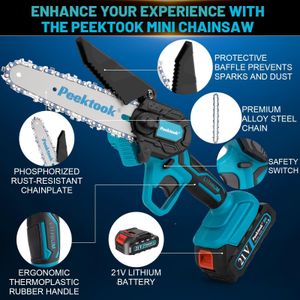 Mini 6-Inch Cordless Chainsaw – Portable Electric Handheld Saw