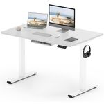 FLEXISPOT E1 Plus Standing Desk ONE PIECE Desktop Electric Height Adjustable Desk 120 * 60cm Sit Stand Desk Stand Up Desk with Backpack Hook Memory Smart Pannel