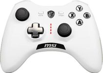 MSI Force GC20 V2 White Gaming Wired Dual Vibration Gaming Controller for PC and Android, smooth analog movement, Durable Switches, 2M Cable & 30 CM Cable (Force GC20 V2 White)