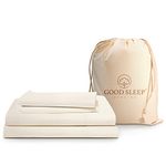 GoodSleep Company 1000 Thread Count Cotton Sheets: 100% Long Staple Egyptian BedSheets, Sateen Weave Full: 4 Pc Sheet Set Ivory