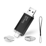 USB C Flash Drive 32gb, 2 in 1 Type C Memory Stick 32gb USB Key Portable Otg Pen Drive 32gb for Tablets, New Macbook, Android Smartphones, Samsung, Huawei, Oneplus Etc. (Black)