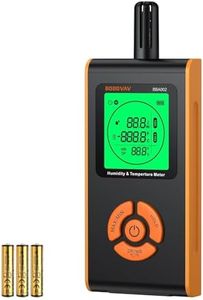 BOBOVAV Temperature Humidity Meter, 4 in 1 Psychrometer with Ambient Temperature, Relative Humidity, Dew Point and Wet Bulb, Backlight Min/Max and Data Hold Hygrometer for HVAC, Indoor, Basement