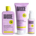 Moxie Beauty HydroRepair Routine | Sulfate-Free Shampoo + Protein-Enriched Conditioner + Hydrating Serum | Complete Hair Repair & Frizz Control | Strengthening & Moisture Lock | 200ml + 175ml + 50ml