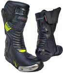 HIVIZ & BLACK HIGH TECH MENS MOTORBIKE MOTORCYCLE MOTOCROSS CE RACING LEATHER LONG SHOES/BOOTS (11 UK)