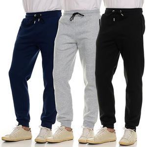 DARESAY Mens 3 Pack Fleece Athletic Workout Jogger Sweatpants for Men with Zipper Pocket and Drawstring Size S-3XL