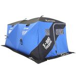 CLAM X-800 Portable 15'x8' 7 Person Pop Up Ice Fishing Thermal Hub Shelter Tent