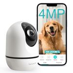 4MP Indoor Security Camera, WUUK 360° Camera Surveillance for Baby Monitor/Pet Camera, 2.4G WiFi Home Security Camera with Motion Detection & Tracking, IR Night Vision, 2-Way Audio, Work with Alexa