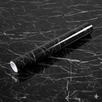 VKR Self Adhesive Wallpaper Roll | Waterproof & Oil-Proof Peel & Stick Vinyl Sheet for Kitchen, Furniture, Tabletop, Cabinets & Wall Décor (Black Marbal)
