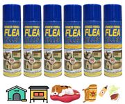 6 x Flea Spray for House Kills Flea Instantly Household Flea treatment for the home Dog Beds Pet Beds Hutches Kennels and Carpets Tick Protection Soft Furnishings 200ml