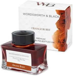 Wordsworth & Black Bouteille D'encre Pour Stylo Plume (50 Ml) Premium Luxury Edition [Orange] Encre En Bouteille Pour Stylos Plume; Bouteille Au Design Classique Smooth Flow 50 Ml