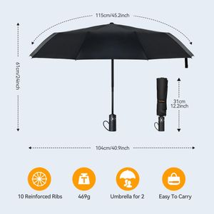 TechRise Compact Windproof Umbrella – Lightweight Travel Design