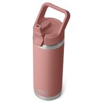 YETI Rambler C Straw Bottle, Stainless Steel Vacuum Insulated Bottle with Straw Cap, Sandstone Pink, 18 oz (532 ml)