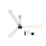 atomberg Renesa Smart+ 1200mm BLDC Ceiling Fan with IoT & Remote | BEE 5 star Rated Energy Efficient Ceiling Fan | High Air Delivery with LED Indicators | 2+1 Year Warranty (Pearl White)