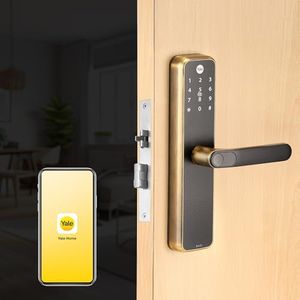 Yale Zuri S Smart Door Lock with 5 Way Unlocking (Fingerprint, PIN, RFID, Manual Key) and Built-in Bluetooth (to Access Through Home App) (Antique Bronze)