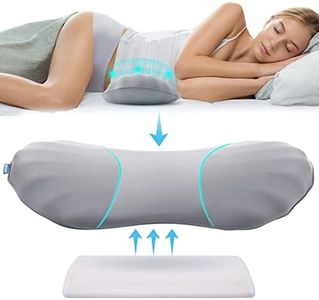 RESTCLOUD Adjustable Memory Foam Back Support Pillow for Lower Back Pain Relief, Back Pillow for Sleeping, Lumbar Support Pillow for Bed and Chair