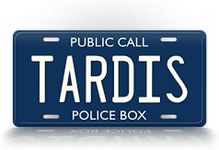 Doctor Who TARDIS License Plate Public Call Police Box Auto Tag