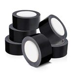 Pack of 6 Black Duct Tape 48mm x 45m | Strong Adhesive Gaffer Tape Water Resistance | Black Tape Ideally Used to Repair Wrap Strong Packing Boxes | Cloth Tape for Indoor/Outdoor