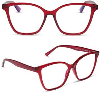 DIFF Leah Oversized Lightweight 3.0 Reading Glasses for Women, Red Cherry