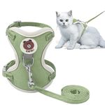 BendJoy Cat Harness with Leash, Outdoor Anti-Breakaway Cat Harness for Cats Medium Size with Safety Reflective Strips, Harness for Cat Adjustable, 1.5m Cat Leash with Harness for Cats Small Size