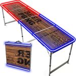 Official LED Light Beer Pong® Table | Neons | Premium Quality | Official Dimensions | Waterproof & Scratch Resistant | Stable & Lightweight | Party Games | OriginalCup®