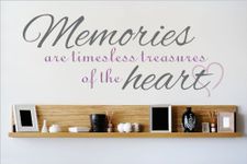 Design with Vinyl – CA OMG 624 As Seen "Memories Are Timeless Treasures Of The Heart" Quote Lettering Decal Home Decor Kitchen Living Room Bathroom, 12-Inch by 30-Inch