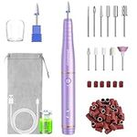 Electric Nail Drill Cordless, Denabuty Electric Nail File for Acrylic Gel Nails Remover Professional, 12 in 1 Nail Drill Kit Machine for Manicure and Pedicure Set for Grinding Rechargeable Portable