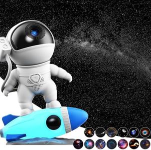 Planetarium Star Projector,Syslux Galaxy Projector for Bedroom,Astronaut Space Projector with 4K Replaceable 13 Galaxy Discs 360 Degree Rotation Real Sky Light for Kids Room Birthday Valentines Gift