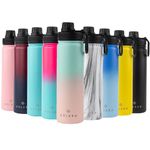 SOLARA Insulated Water Bottle 650ml, Hot Water Bottle, Thermosteel Water Bottle for Travel, Home, Office, School, Gym, Adults, Water Bottle Hot and Cold, Sipper Bottle, Pink Teal