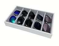 Svea Display 5 Slot PU Leather Drawer Divider Eyewear Jewelry Accessary Storage Sunglasses Jewelry Tray Organizer Show Tray Home Organization Drawer Closet Divider