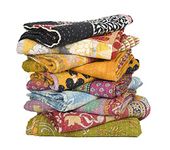 Rajasthali Whole Sale Tribal Kantha Quilts Mix Lot Vintage Cotton Bed Cover Old Assorted Patches Rally (3)