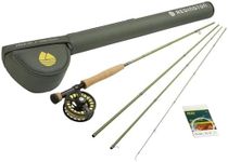 Redington Fly Fishing Rod and Reel Combo Starter Kit, 3WT 10 Foot Fly Rod, 4-Piece Medium Action Rod for Freshwater, 5/6 Weight Diecast Aluminum Run Fly Reel, Carrying Case, Fly Line and Leader