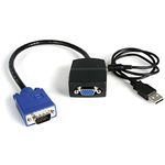 StarTech.com 2 Port VGA Video Splitter - USB Powered - 2048x1536 - VGA Video Monitor Splitter Dual Port (ST122LE)