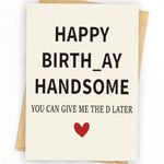 Birthday Card Husband, Birthday Card Him, Birthday Card Men, Birthday Card Boyfriend, Husband Birthday Card, Happy Birthday Husband, Birthday Gift Husband, Birthday Gift Boyfriend, Happy Funny (Beige)