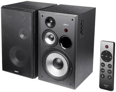 Edifier R2850DB Powered Bluetooth Bookshelf Speakers, Active Near-Field Studio Monitors, 150W RMS 3-Way Sound Monitor Speaker with Subwoofer Line Out, Black (Pair)