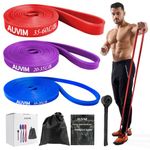 AUVIM Resistance Bands Set Pull Up Bands 3 Different Levels Exercise Bands for Men Women Fitness Bands for Strength Training,Pilates,Yoga,CrossFit Include Door Anchor Storage Bag and Workout Guide