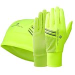 Ronhill Running, Beanie and Glove Set, Fluo Yellow/Black, S/M