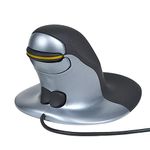 Posturite Wired Penguin Mouse - Medium (9820100), Black