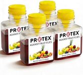 PR0TEX Fruit Fly Trap (4 Pack), Highly Effective Fly Trap, Ideal for Home & Kitchen, Bait Included Fruit Fly Catcher. Effective Non Toxic Solution to Remove Fruit Flies