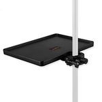 Mr.Power Microphone Stand Plastic Tray, Mic Stand Clamp-On Rack Tray Holder Suitable for Most Mic Stands, for Stage, Live Streaming, Recording, Concert Performance, Karaoke (8.7" x 6.5")